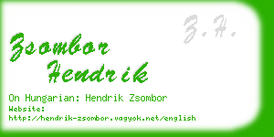 zsombor hendrik business card